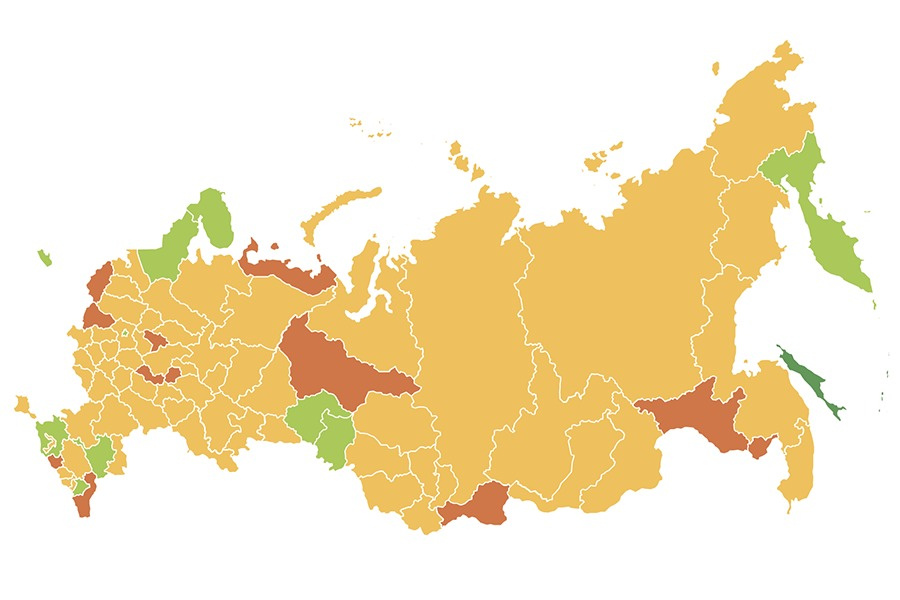 Карта россии 2021 года