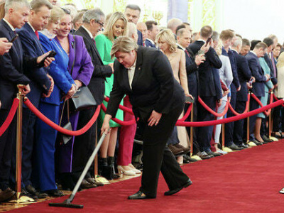 Репортеры сняли занятные кадры на церемонии инаугурации Путина (фото)